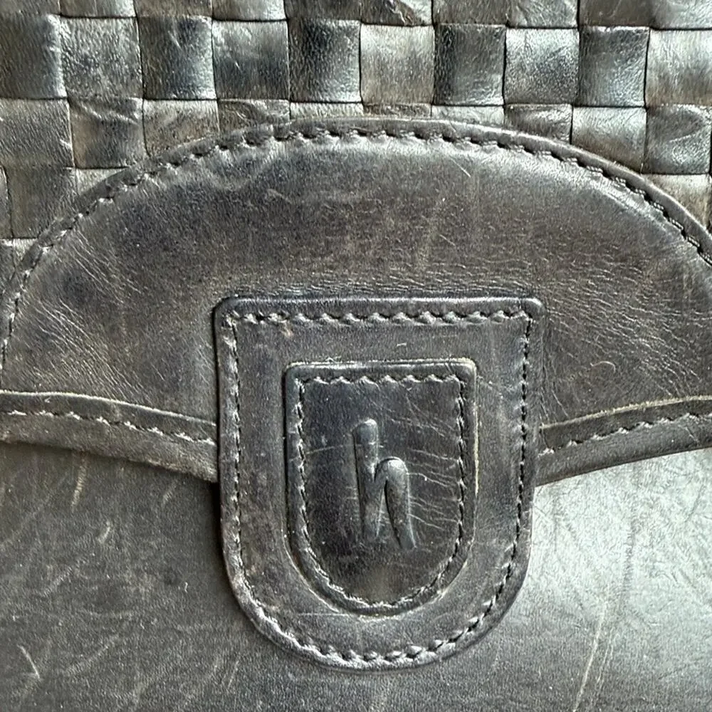 Vintage Hartmann By Lombardo Leather Flap Over Double Gusset Briefcase Zippered
